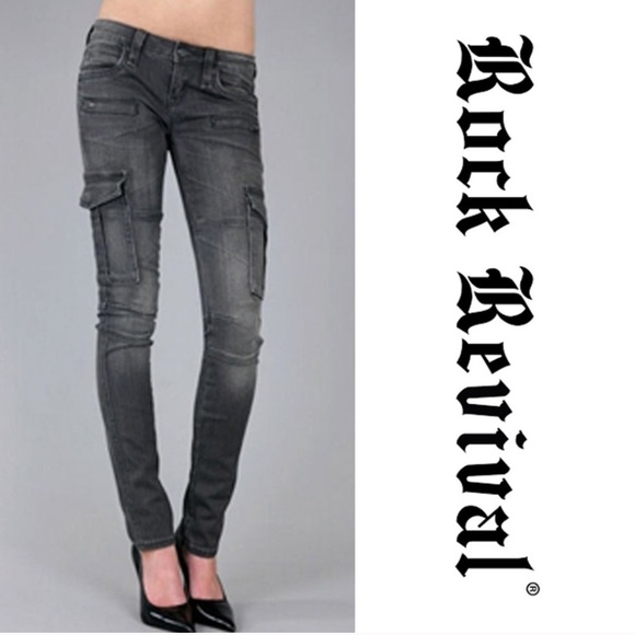 Rock Revival Denim - Rock by Rock Revival |Aylin Skinny Moto Cargo Jean